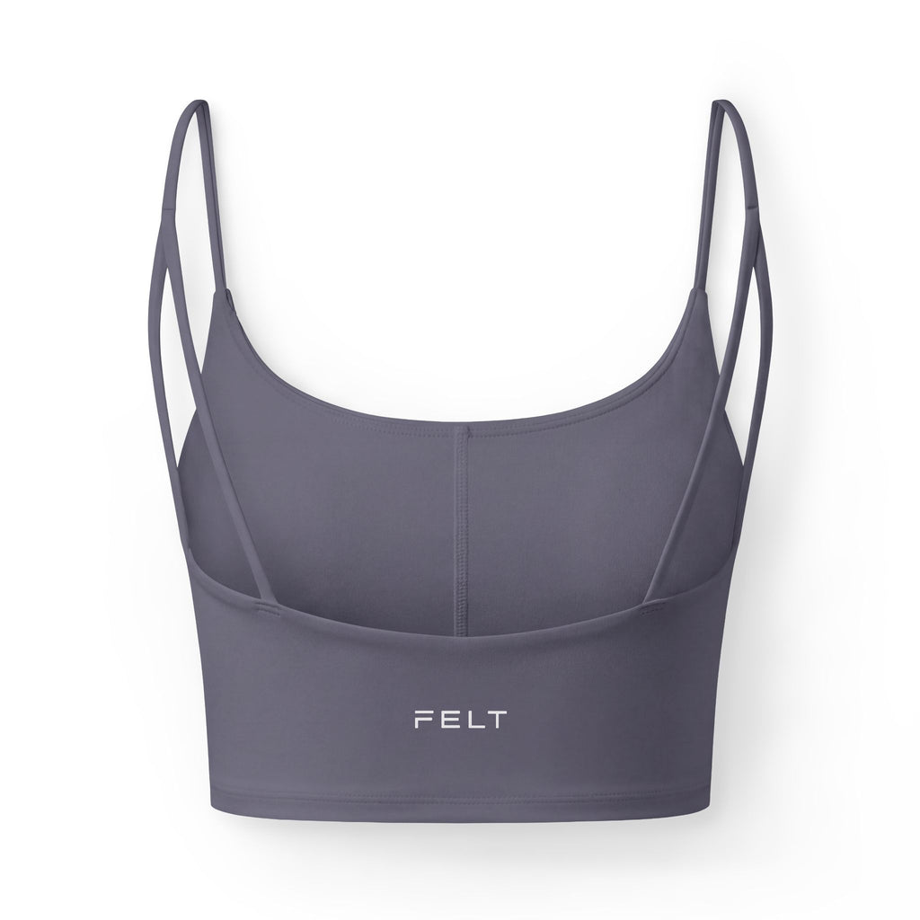 FELT Women's Strappy Sports Bra – Medium Support Crop Top
