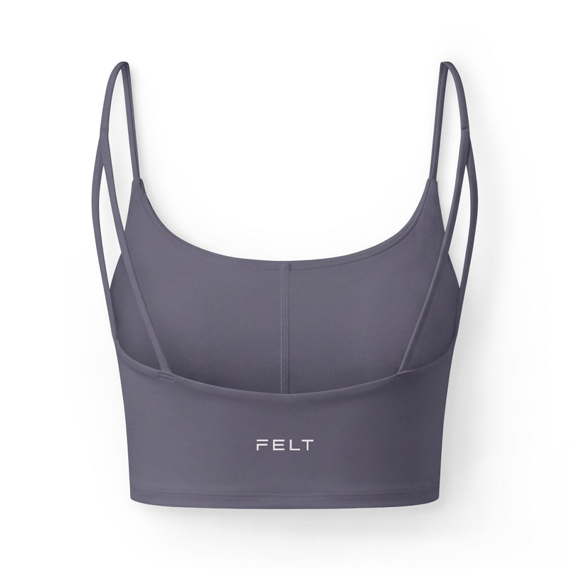 FELT Women's Strappy Sports Bra – Medium Support Crop Top