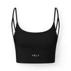FELT Women's Strappy Sports Bra – Medium Support Crop Top