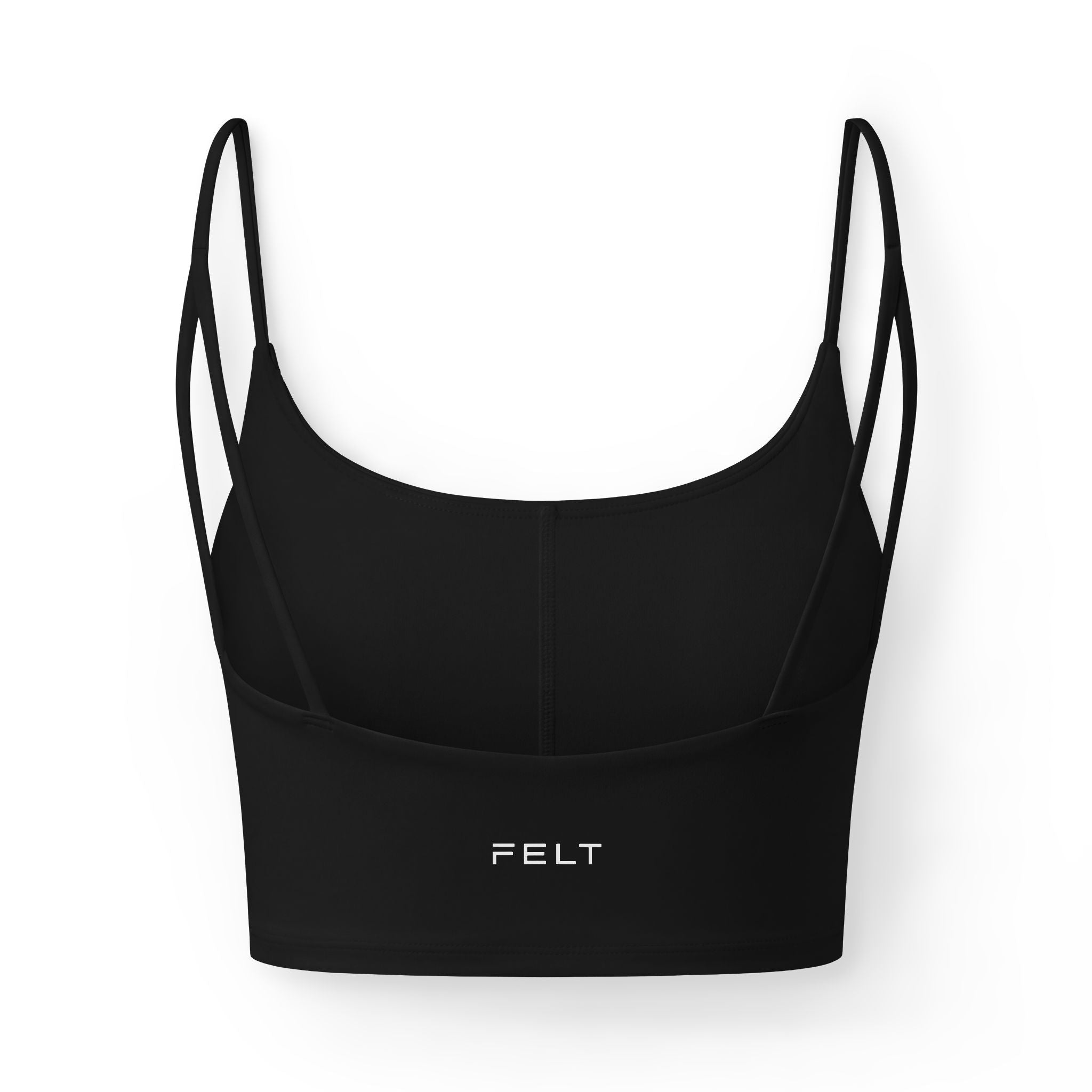 FELT Women's Strappy Sports Bra – Medium Support Crop Top